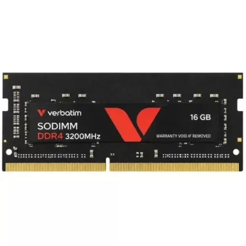 זיכרון SODIMM Verbatim 16GB DDR4 3200MHz SODIMM 1.2V 30110 16GB DDR4 SO-DIMM 3200MHz - יבואן רשמי