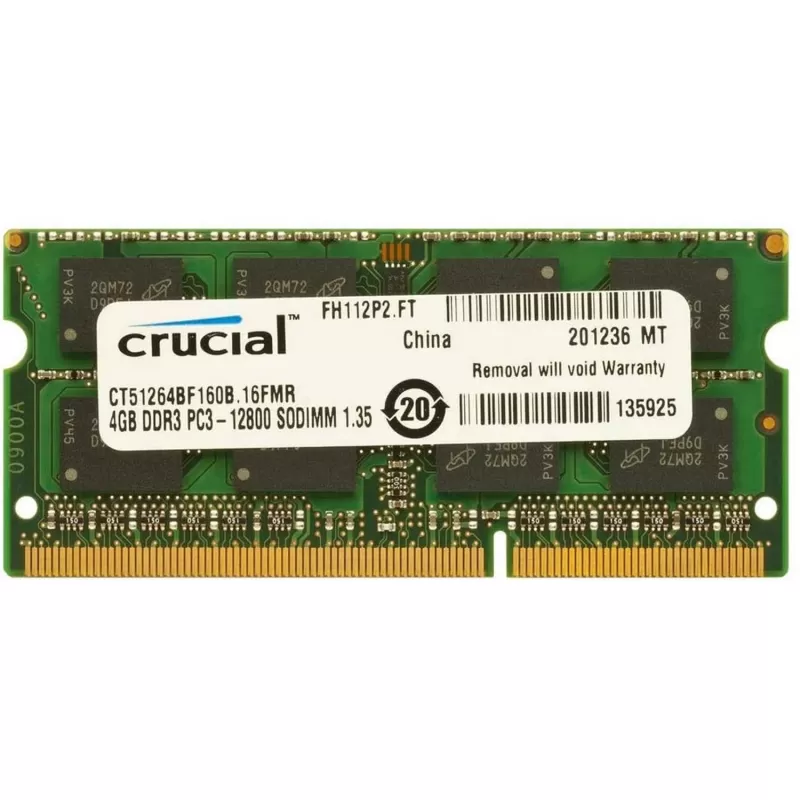 SODIMM memory Crucial CT51264BF160B 4GB DDR3L SO-DIMM 1600MHz 1.35V