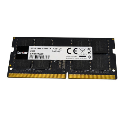 זיכרון SODIMM Lexar LEXAR 32GB 2RX8 3200MT/S CL22 1.2V SA2G8ST SA2G8ST 32GB.. זיכרון SODIMM Lexar LEXAR 32GB 2RX8 3200MT/S CL22 1.2V SA2G8ST SA2G8ST 32GB..