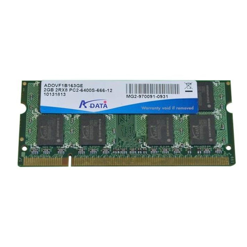 זיכרון SODIMM ADATA adovf1b163ge 2GB DDR2 800MHz מצב:משומש..