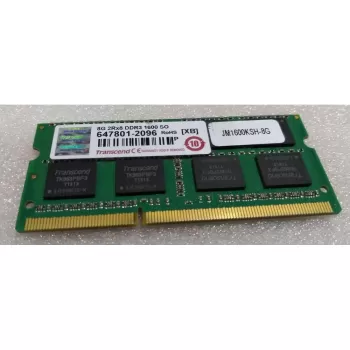 SODIMM memory Transcend JM1600KSH-8G 8GB DDR3 SO-DIMM 1600MHz 1.5V Condition:Used