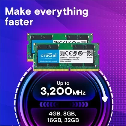 SODIMM-память Crucial CT8G4SFRA32A 8GB DDR4 SO-DIMM 3200MHz 22 cycles