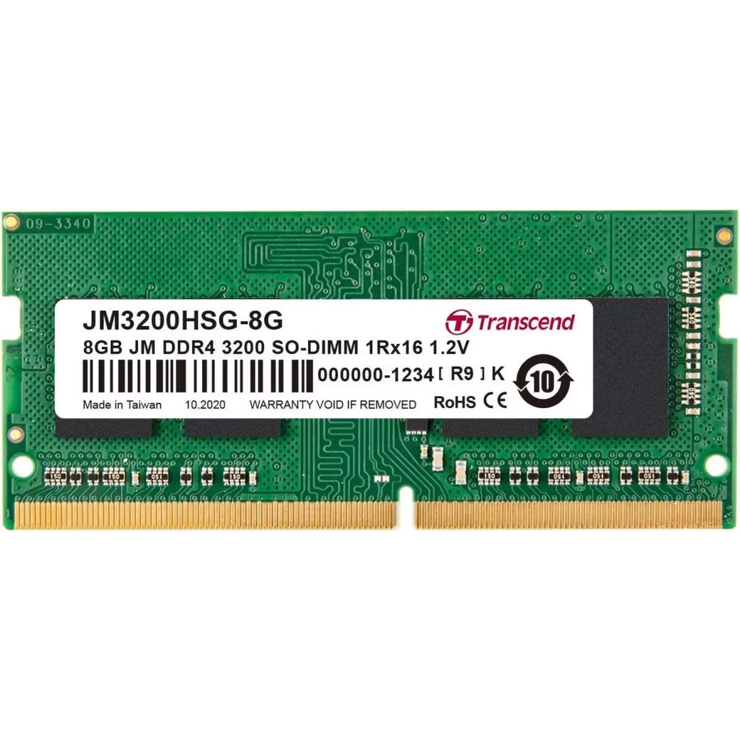 SODIMM-память Transcend JM3200HSG-8G 8GB DDR4 SO-DIMM 3200MHz CL22 1.2V