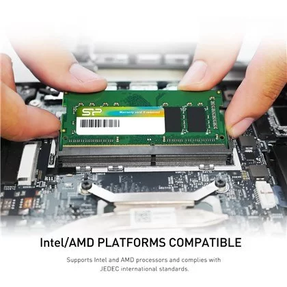 SODIMM-память Silicon Power DDR4 SODIMM 16GB 3200MHz CL22 SP016GBSFU320X02 16GB DDR4 SO-DIMM 3200MHz