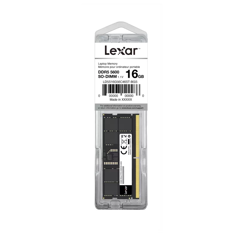 SODIMM-память Lexar LD5S16G56C46ST-BGS 16GB DDR5 SO-DIMM 5600MHz CL46