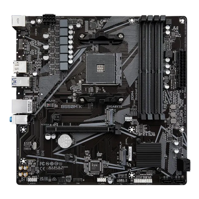 לוח אם Gigabyte B550M K DDR4 AM4 - יבואן רשמי לוח אם Gigabyte B550M K DDR4 AM4 - יבואן רשמי