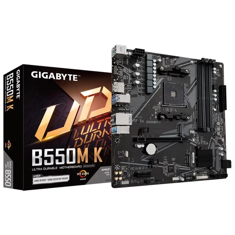 לוח אם Gigabyte B550M K DDR4 AM4 - יבואן רשמי לוח אם Gigabyte B550M K DDR4 AM4 - יבואן רשמי