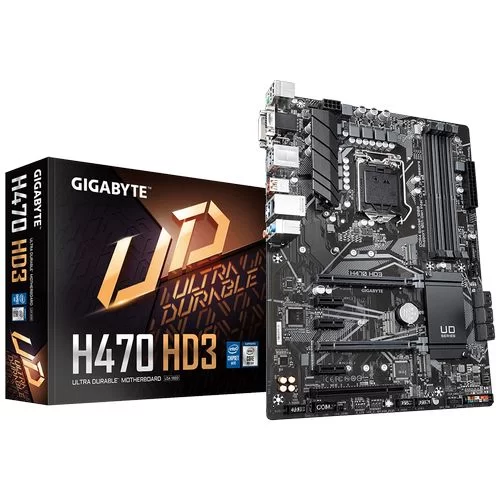 Motherboard Gigabyte H470 HD3 DDR4 LGA1200 - official importer Motherboard Gigabyte H470 HD3 DDR4 LGA1200 - official importer