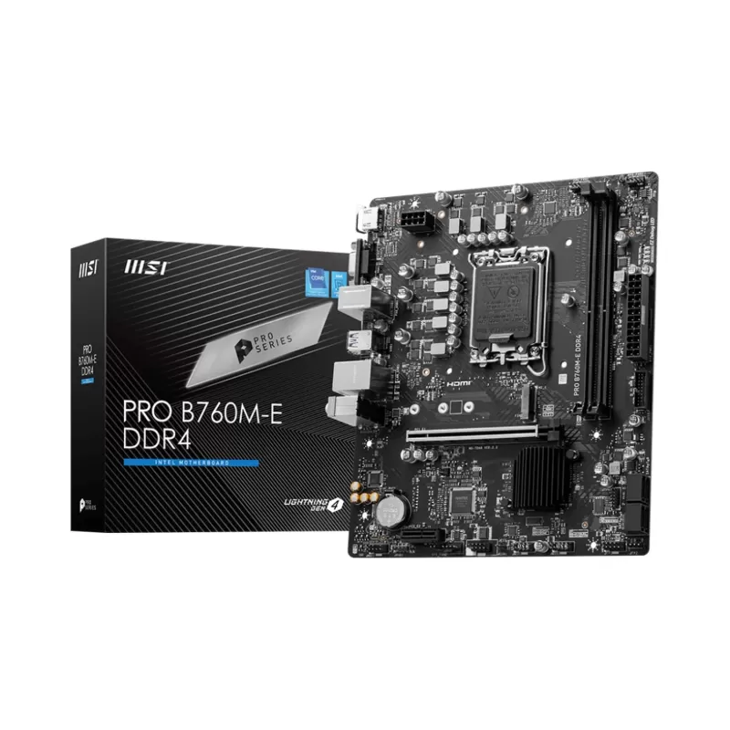 Motherboard MSI PRO B760M-E DDR4 LGA1700 Motherboard MSI PRO B760M-E DDR4 LGA1700