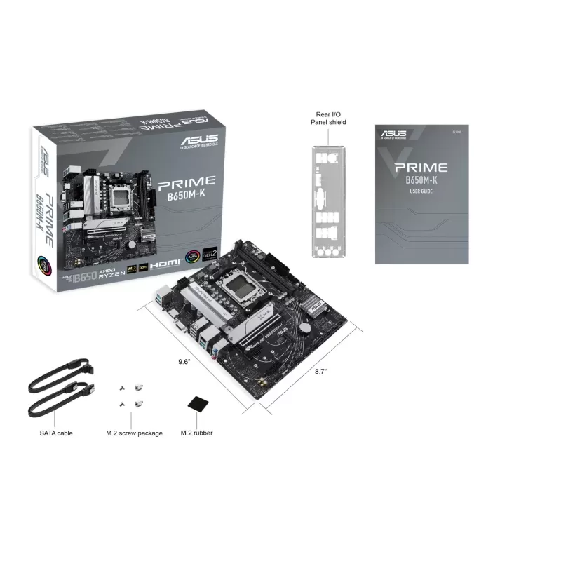 לוח אם Asus PRIME B650M-K DDR5 DIMM AM5 לוח אם Asus PRIME B650M-K DDR5 DIMM AM5