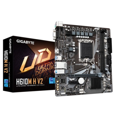 Motherboard Gigabyte H610M H V2 DDR5 LGA1700 Condition:Outlets, חדש, שקית לוח אם פתוחה.. Motherboard Gigabyte H610M H V2 DDR5 LGA1700 Condition:Outlets, חדש, שקית לוח אם פתוחה..