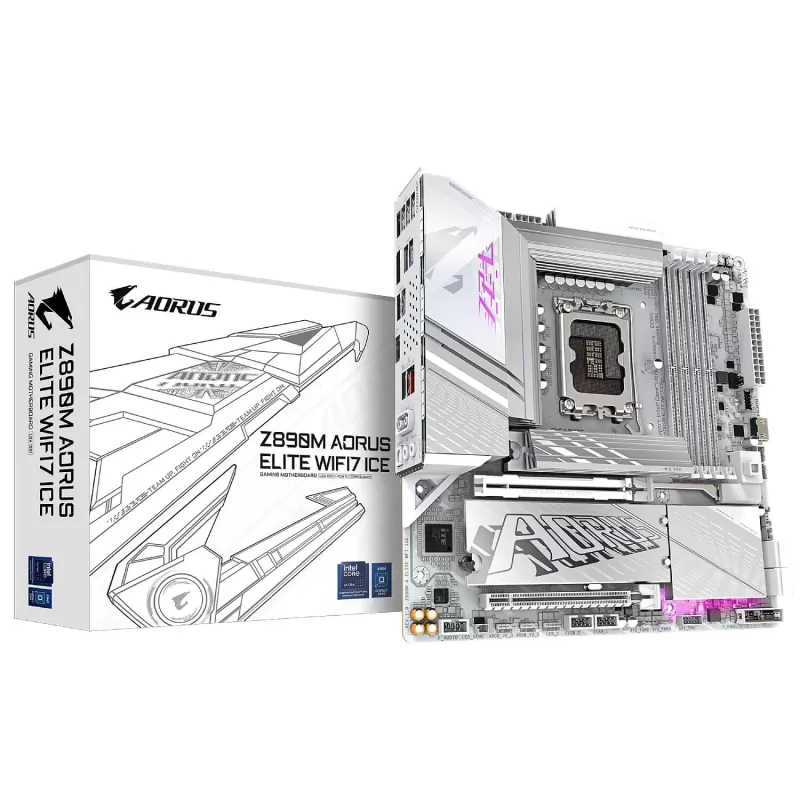 Материнская Плата Gigabyte Z890M AORUS ELITE WiFi7 ICE DDR5 LGA1851 Материнская Плата Gigabyte Z890M AORUS ELITE WiFi7 ICE DDR5 LGA1851