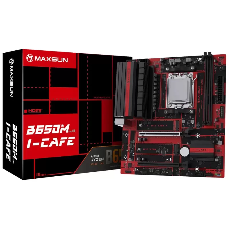 Материнская Плата MAXSUN B650M I-CAFE DDR5 AM5 Материнская Плата MAXSUN B650M I-CAFE DDR5 AM5