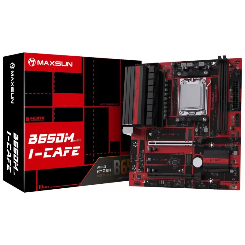 Материнская Плата MAXSUN B650M I-CAFE DDR5 AM5 Материнская Плата MAXSUN B650M I-CAFE DDR5 AM5