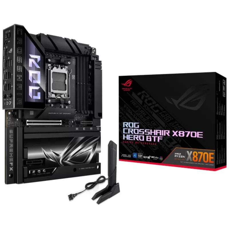 Материнская Плата Asus ROG CROSSHAIR X870E HERO BTF DDR5 AM5 Материнская Плата Asus ROG CROSSHAIR X870E HERO BTF DDR5 AM5