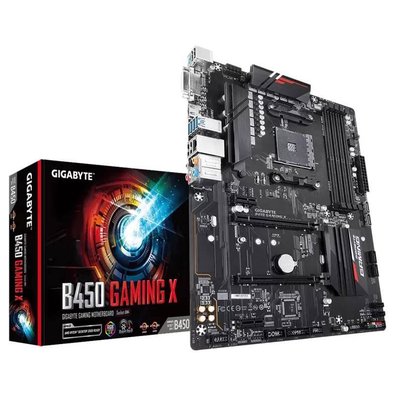 לוח אם Gigabyte GA-B450 GAMING X DDR4 AM4 מצב:משומש