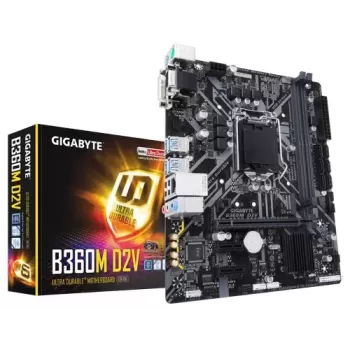 לוח אם Gigabyte GA-B360M D2V DDR4 LGA1151 - יבואן רשמי