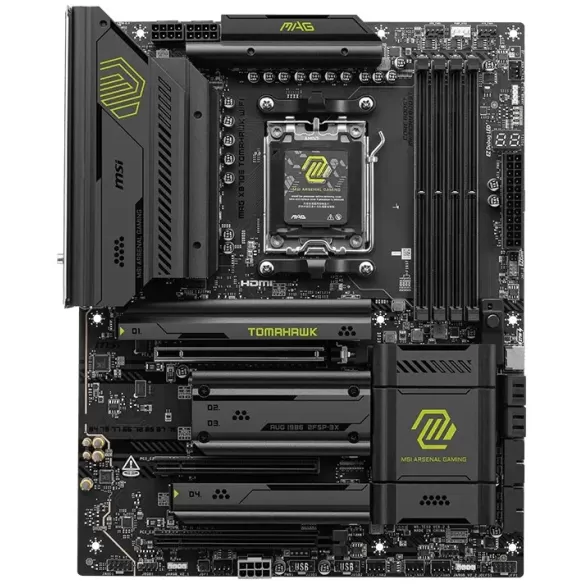 לוח אם MSI MAG X870E TOMAHAWK WIFI DDR5 AM5 לוח אם MSI MAG X870E TOMAHAWK WIFI DDR5 AM5