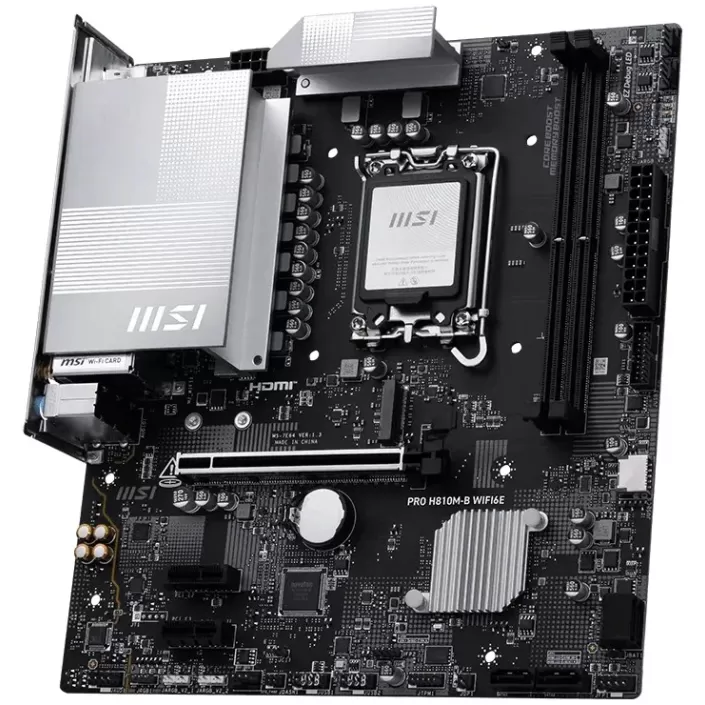 לוח אם MSI PRO H810M-B WIFI6E DDR5 LGA1851 לוח אם MSI PRO H810M-B WIFI6E DDR5 LGA1851