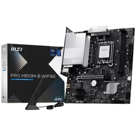 לוח אם MSI PRO H810M-B WIFI6E DDR5 LGA1851 לוח אם MSI PRO H810M-B WIFI6E DDR5 LGA1851