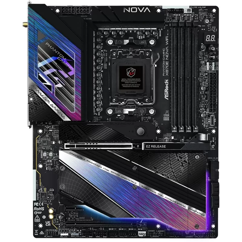 Материнская Плата ASRock X870E Nova WiFi DDR5 AM5 Материнская Плата ASRock X870E Nova WiFi DDR5 AM5