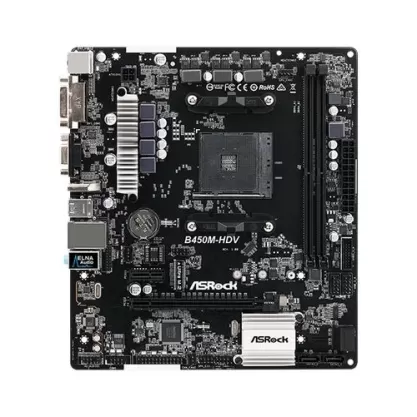 לוח אם ASRock B450M-HDV DDR4 AM4