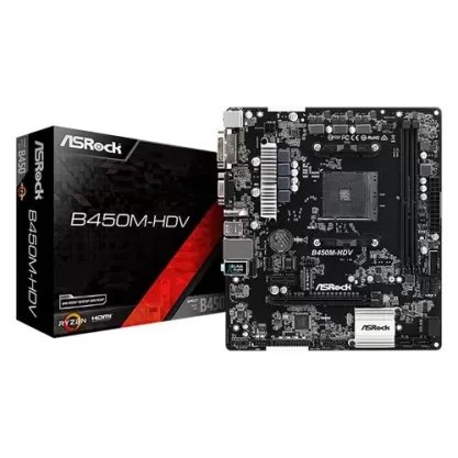 לוח אם ASRock B450M-HDV DDR4 AM4