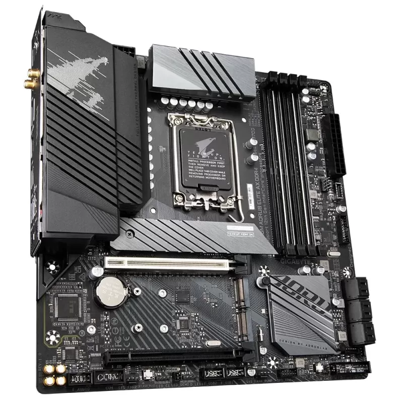 לוח אם Gigabyte Z690M AORUS ELITE AX DDR4 DDR4 DIMM LGA1700 - יבואן רשמי