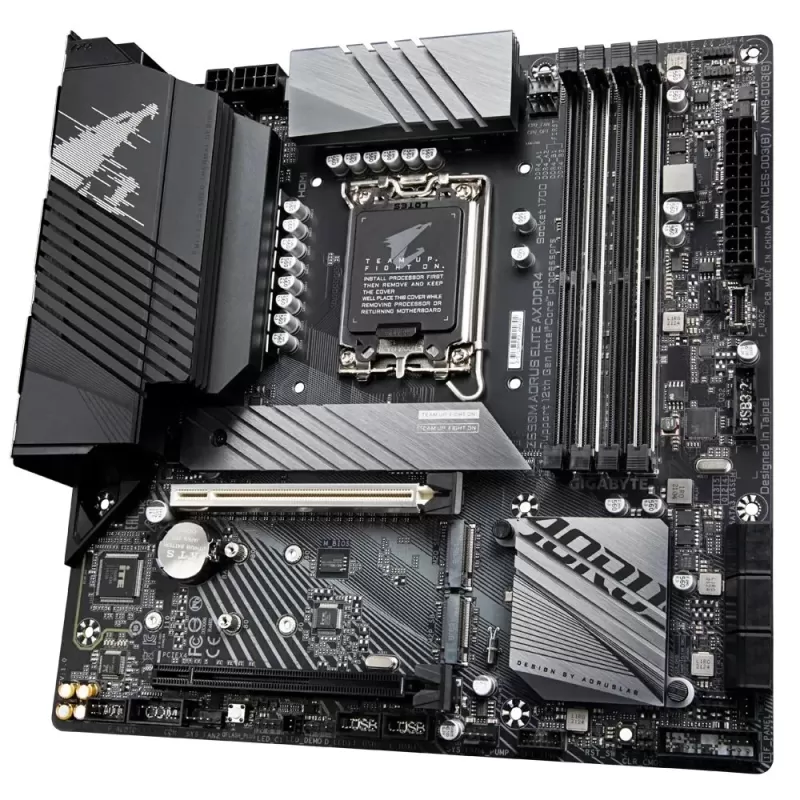 לוח אם Gigabyte Z690M AORUS ELITE AX DDR4 DDR4 DIMM LGA1700 - יבואן רשמי