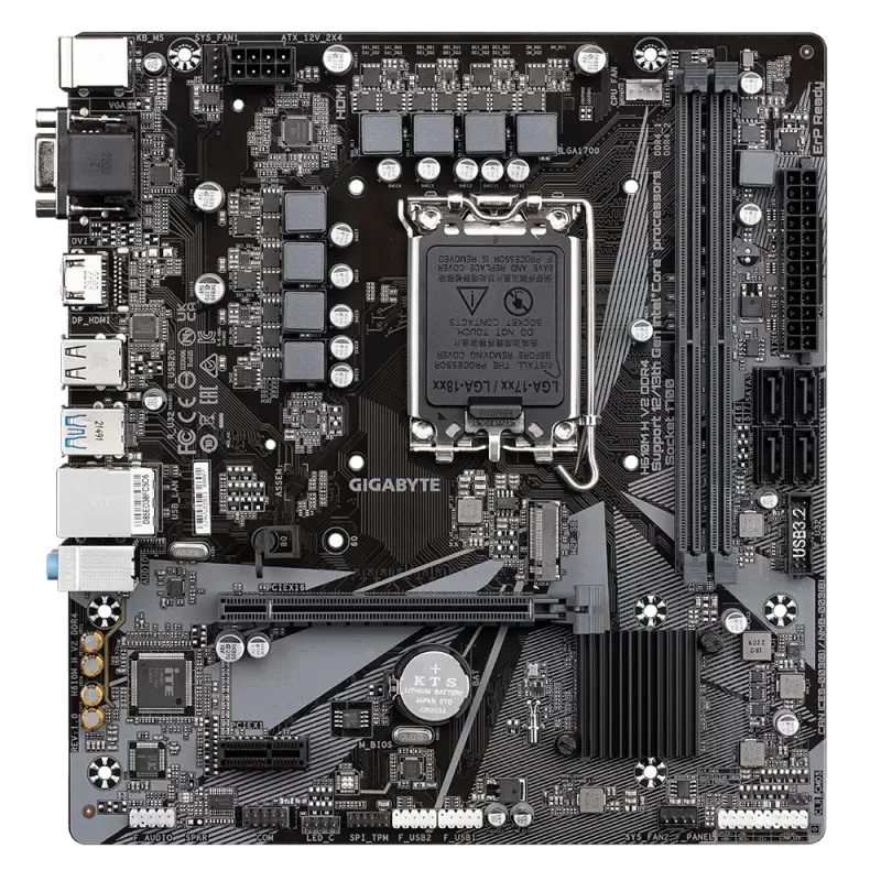 לוח אם Gigabyte H610M H V2 DDR4 DDR4 DIMM LGA1700 לוח אם Gigabyte H610M H V2 DDR4 DDR4 DIMM LGA1700