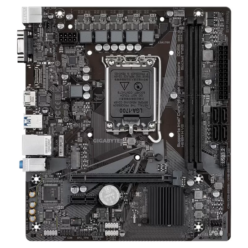 לוח אם Gigabyte H610M H V2 DDR5 DIMM LGA1700