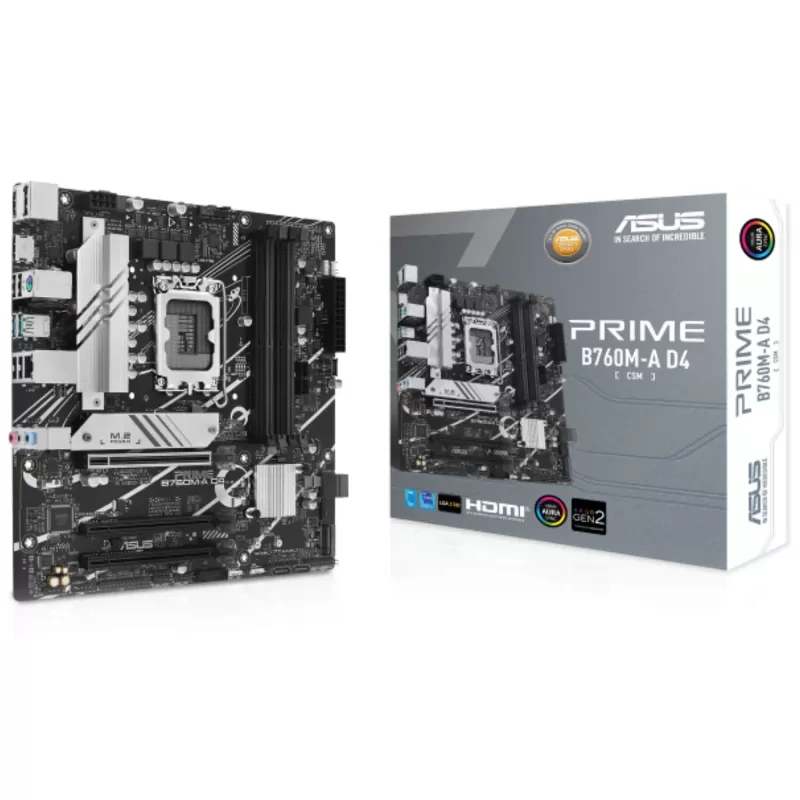 Материнская Плата Asus PRIME B760M-A D4-CSM DDR4 LGA1700 Материнская Плата Asus PRIME B760M-A D4-CSM DDR4 LGA1700