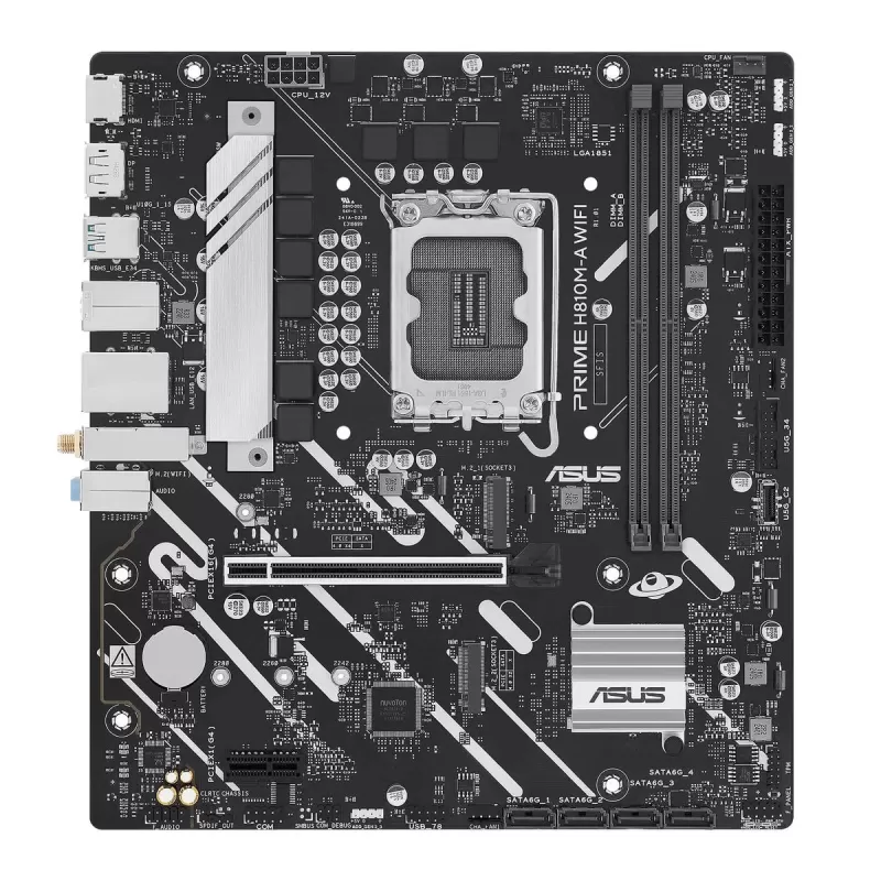 לוח אם Asus PRIME H810M-A WiFi DDR5 LGA1851 לוח אם Asus PRIME H810M-A WiFi DDR5 LGA1851