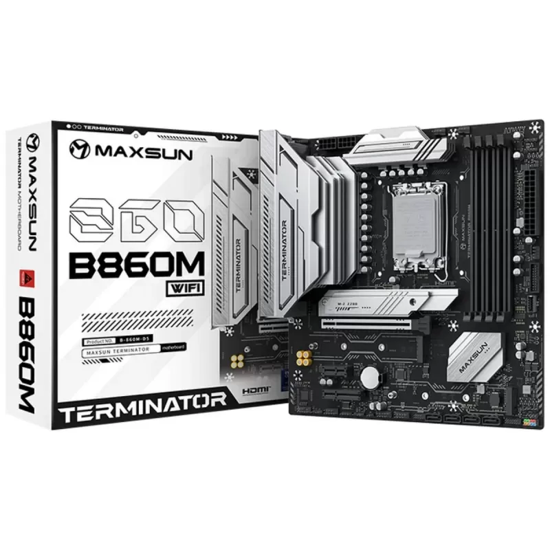 Motherboard MAXSUN Terminator B860M WiFi DDR5 LGA1851 Motherboard MAXSUN Terminator B860M WiFi DDR5 LGA1851