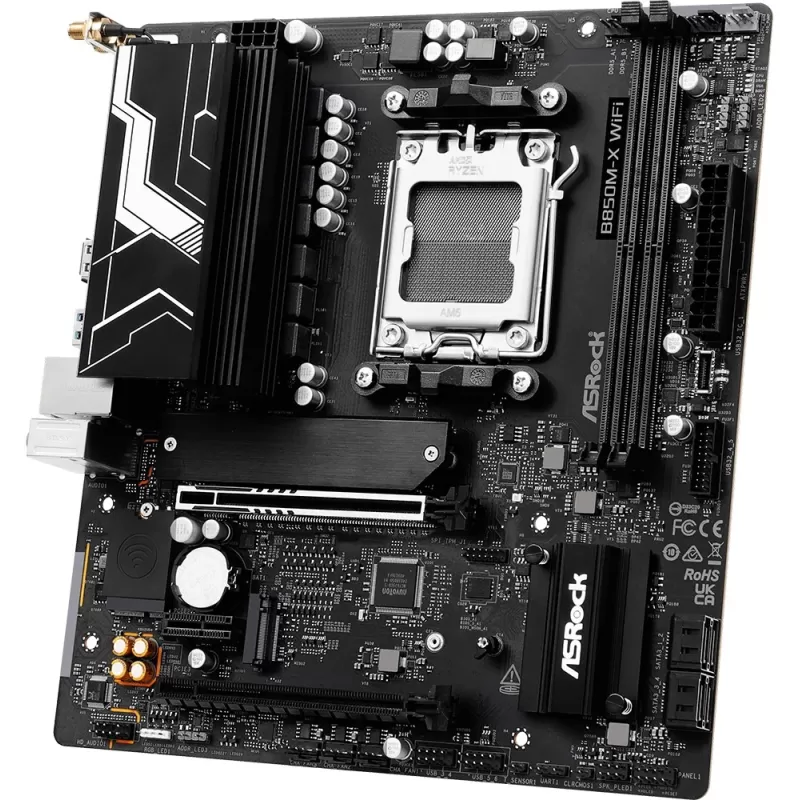לוח אם ASRock B850M-X WiFi R2.0 DDR5 AM5 לוח אם ASRock B850M-X WiFi R2.0 DDR5 AM5