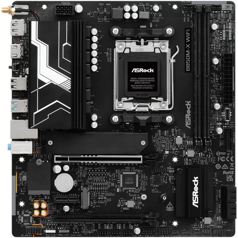 לוח אם ASRock B850M-X WiFi R2.0 DDR5 AM5 לוח אם ASRock B850M-X WiFi R2.0 DDR5 AM5