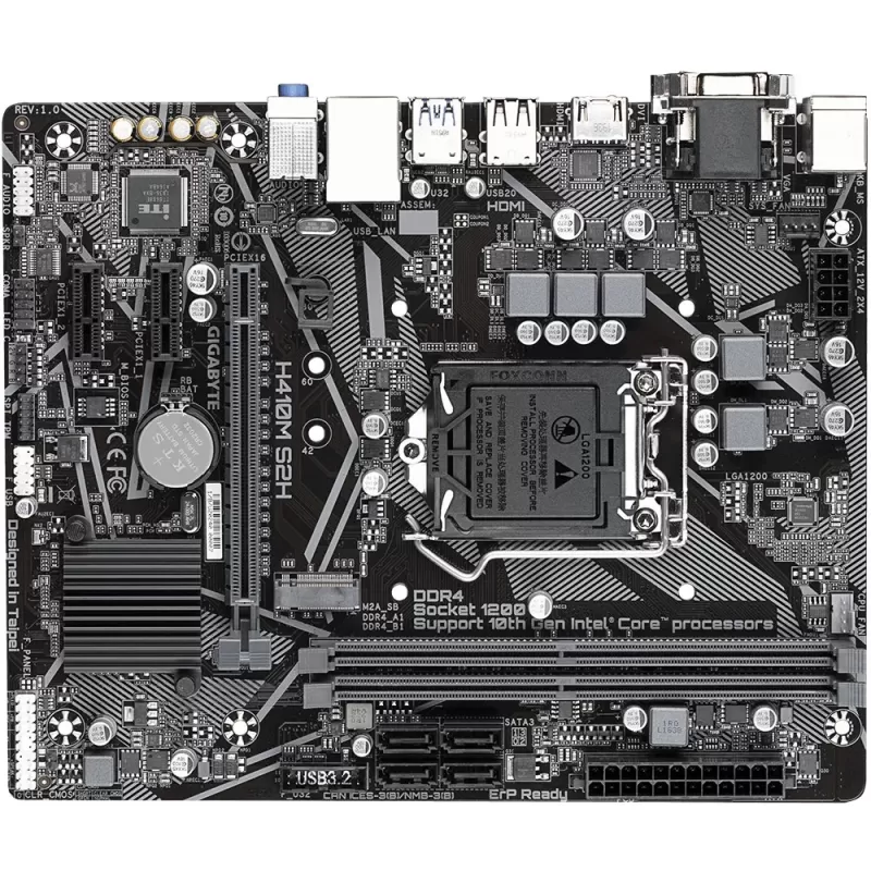 לוח אם Gigabyte H410M S2H DDR4 LGA1200