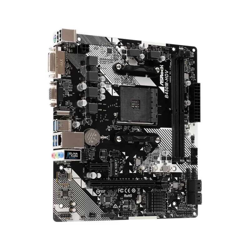 לוח אם ASRock B450M-HDV R4.0 DDR4 AM4