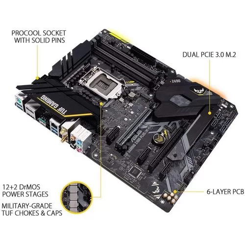 Материнская Плата Asus TUF GAMING Z490-PLUS DDR4 LGA1200