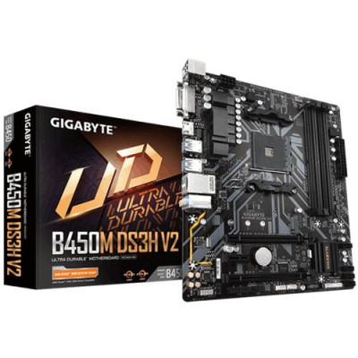 לוח אם Gigabyte B450M DS3H V2 DDR4 AM4 לוח אם Gigabyte B450M DS3H V2 DDR4 AM4