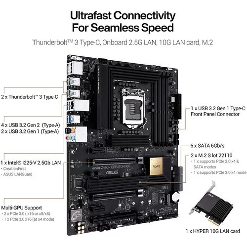 Motherboard Asus ProArt Z490-CREATOR 10G DDR4 LGA1200