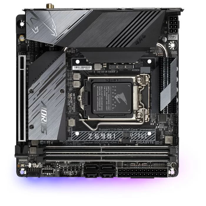 לוח אם Gigabyte Z590i AORUS ULTRA DDR4 DIMM LGA1200