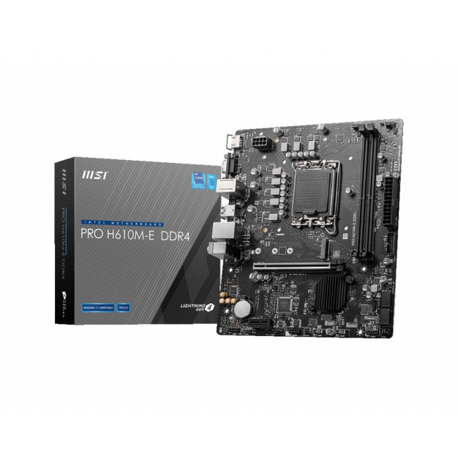 Motherboard MSI PRO H610M-E DDR4 LGA1700 Motherboard MSI PRO H610M-E DDR4 LGA1700