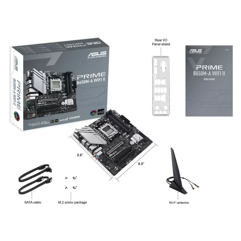 Материнская Плата Asus PRIME B650M-A WIFI II DDR5 DIMM AM5 Материнская Плата Asus PRIME B650M-A WIFI II DDR5 DIMM AM5