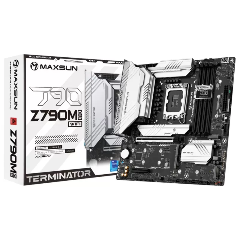 Материнская Плата MAXSUN Terminator B760M D5 WiFi 6E DDR5 LGA1700 Материнская Плата MAXSUN Terminator B760M D5 WiFi 6E DDR5 LGA1700