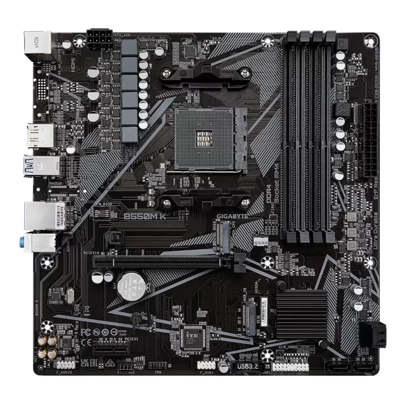 Motherboard Gigabyte B550M K DDR4 AM4 Motherboard Gigabyte B550M K DDR4 AM4