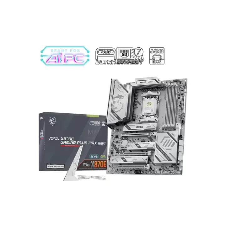 Motherboard MSI MAG X870E GAMING PLUS MAX WIFI DDR5 AM5 Motherboard MSI MAG X870E GAMING PLUS MAX WIFI DDR5 AM5