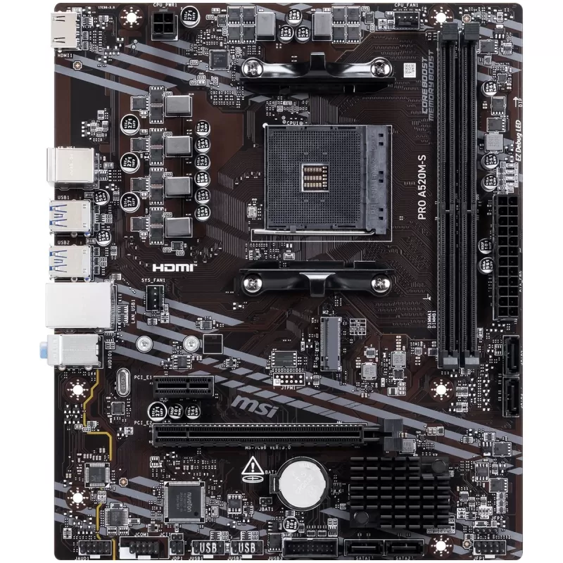 Материнская Плата MSI PRO A520M-S DDR4 AM4