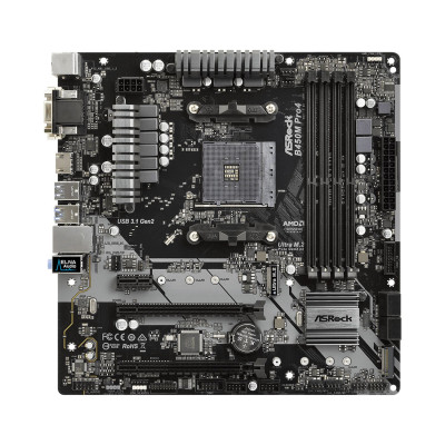 Motherboard ASRock B450M Pro4 DDR4 AM4 Motherboard ASRock B450M Pro4 DDR4 AM4