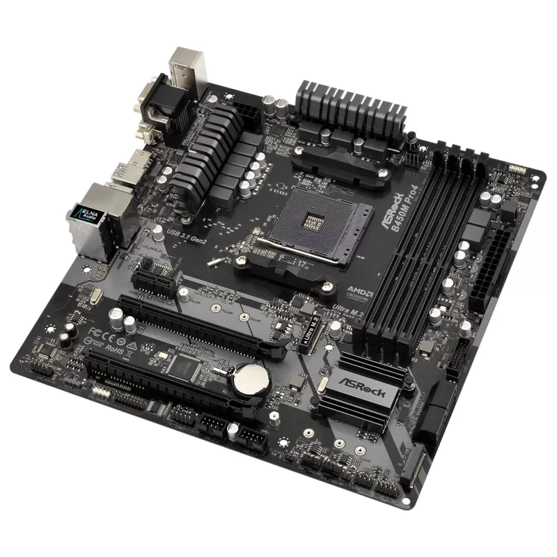 לוח אם ASRock B450M Pro4 DDR4 AM4